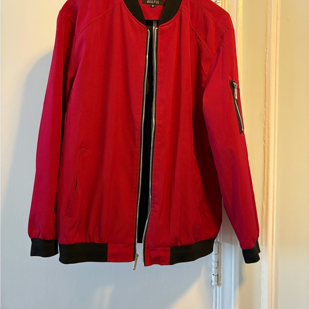 WOLF Bold Red Bomber Jacket